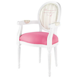 fauteuil medaillon rose