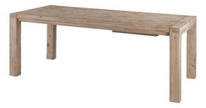 MOOVIIN - table 200cm en acacia nevada avec allonge 50cm - Table De Repas Rectangulaire