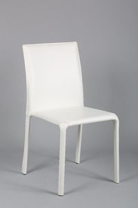 WHITE LABEL - chaise diva en pvc blanc - Chaise