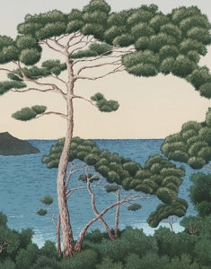 ISIDORE LEROY - port-cros vert - Papier Peint Panoramique