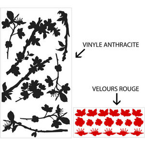 ALFRED CREATION - sticker velours - cerisier bi-color - Gommettes