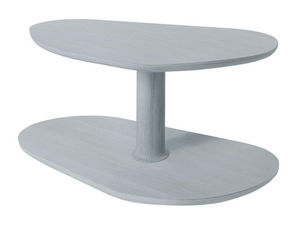 MARCEL BY - table basse rounded en chêne gris agathe 72x46x35c - Table Basse Forme Originale