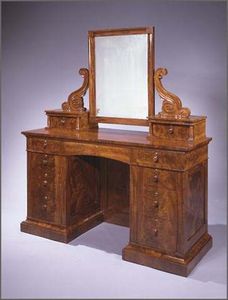 CARSWELL RUSH BERLIN - classical carved mahogany dressing bureau with att - Coiffeuse