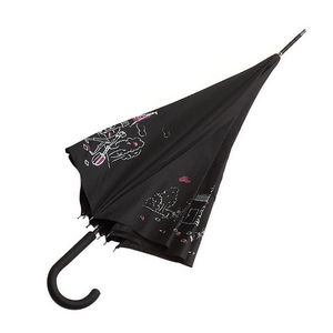 WHITE LABEL - parapluie droit femme manche canne en caoutchouc m - Parapluie