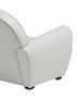 Fauteuil club-WHITE LABEL-Fauteuil CLUB blanc en cuir recyclé. MADE IN ITALY