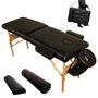 Table de massage-WHITE LABEL-Table de massage 7,5 cm épaisseur noir