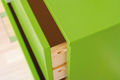 Commode enfant-WHITE LABEL-Commode  vert pomme à 3 tiroirs en bois pin massif