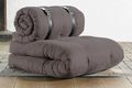 Chauffeuse-WHITE LABEL-Chauffeuse BUCKLE UP futon gris couchage 70*200*24
