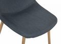 Chaise-WHITE LABEL-Lot de 4 chaises STOCKHOLM design scandinave tissu