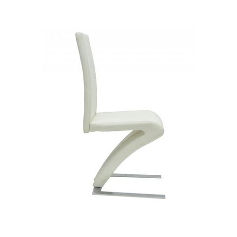 WHITE LABEL - Chaise-WHITE LABEL-8 Chaises de salle a manger blanches