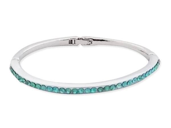 WHITE LABEL - Collier-WHITE LABEL-Bracelet fin strass bleu turquoise bijou fantaisie