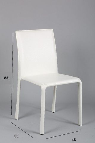 WHITE LABEL - Chaise-WHITE LABEL-Chaise DIVA en PVC blanc