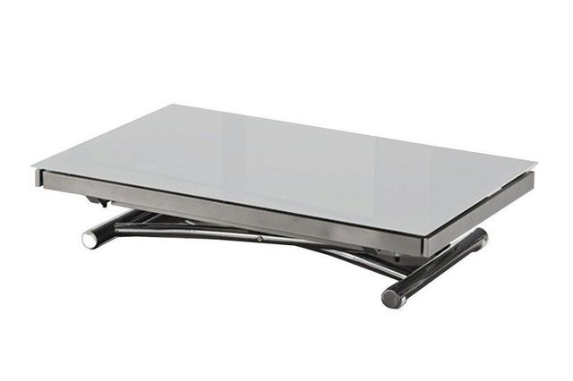 WHITE LABEL - Table basse relevable-WHITE LABEL-Table basse JUMP extensible relevable grise