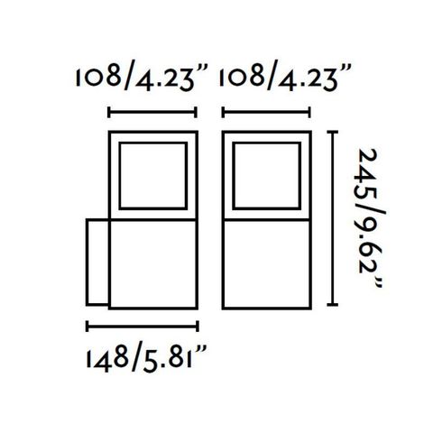 FARO - Applique d'extérieur-FARO-Applique extérieure carrée Onze IP54