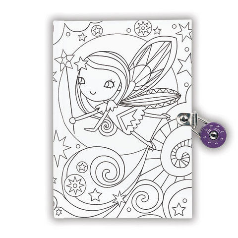BERTOY - Carnet de coloriage-BERTOY-Locked Diaries Fairy