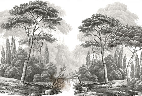 Ananbô - Papier peint panoramique-Ananbô-Mistral grisaille