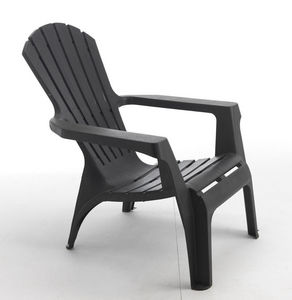 WILSA GARDEN - fauteuil adirondack anthracite en résine polypropy - Garden Armchair