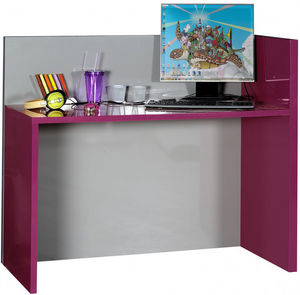 WHITE LABEL - bureau pour enfant design coloris fuchsia et gris - Children's Desk