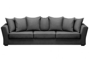 Home Spirit - canapé lit convertible watson tissu tweed noir fus - Sofa Bed