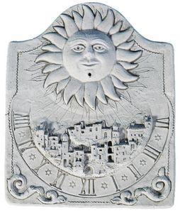 DECO GRANIT - cadran solaire le village en pierre reconstituée - Sundial
