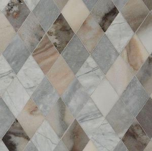 Lapicida - argyle mosaic grey - Wall Covering