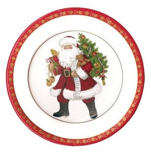 CASPARI - pere noël - Christmas Decorated Paper Plate
