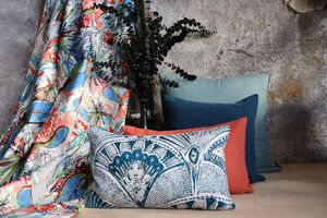LALIE DESIGN - panama bleu - Fabric By The Metre