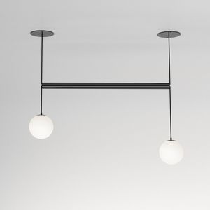 ATELIER ARETI - tube with globes - Hanging Lamp