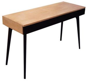 Sodezign - console bureau design natura bois noir - Console Table