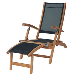 MAISONS DU MONDE - chaise longue noire capri - Garden Deck Chair