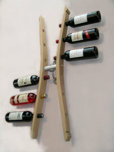 Douelledereve - porte bouteilles double en chêne finition naturell - Bottle Rack