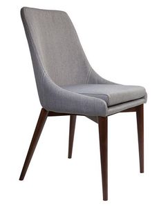 WHITE LABEL - chaise juju de dutchbone tissu gris coutures selli - Chair