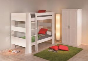 WHITE LABEL - lit superposé dream well 3 en pin massif couchage  - Bunk Bed