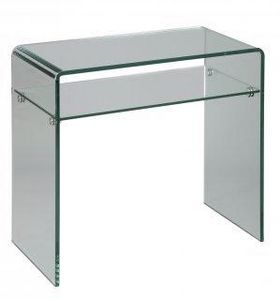 WHITE LABEL - console en verre cristal compact - Console Table