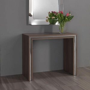 WHITE LABEL - console extensible ford design noyer - Console Table