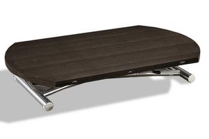 WHITE LABEL - table basse ronde relevable et extensible planet w - Liftable Coffee Table