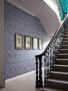 MATTHEW WILLIAMSON - grey orangery lace  - Wallpaper