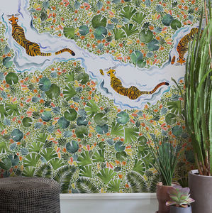 ISIDORE LEROY - tigres - Panoramic Wallpaper