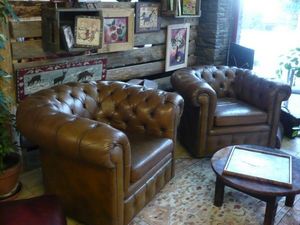 L'atelier du fauteuil club - paire de fauteuils cherterfield - Chesterfield Armchair