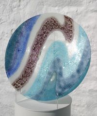 Rupert Scott - blue wave - Decorative Platter