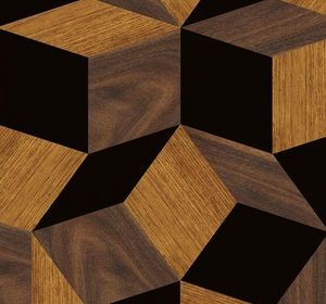 Ich&Kar - penrose wood & black - Wallpaper
