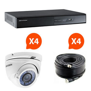 HIKVISION - kit 3 de vidéosurveillance 4 caméras dômes hik - Security Camera