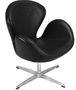 Swivel armchair-Arne Jacobsen-Fauteuil Cygne Noir Arne Jacobsen