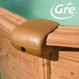 Frame swimming pool-GRE-Piscine ovale aspect bois Amazonia 610 x 375 x 132