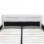 Double bed-WHITE LABEL-Lit cuir 140 x 200 cm blanc et noir