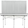 Camping table-WHITE LABEL-Table de camping jardin pique-nique aluminium pliante 140x70 cm