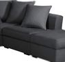 Adjustable sofa-Home Spirit-Canapé d'angle fixe WATSON tissu tweed naturel