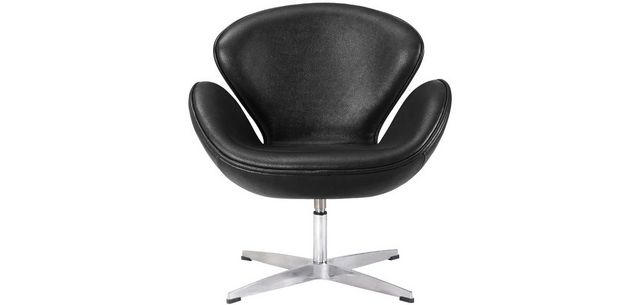 Arne Jacobsen - Swivel armchair-Arne Jacobsen-Fauteuil Cygne Noir Arne Jacobsen