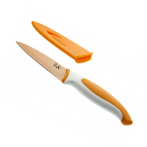 WHITE LABEL - Kitchen knife-WHITE LABEL-Couteau Chef en acier inoxydable avec étui lame