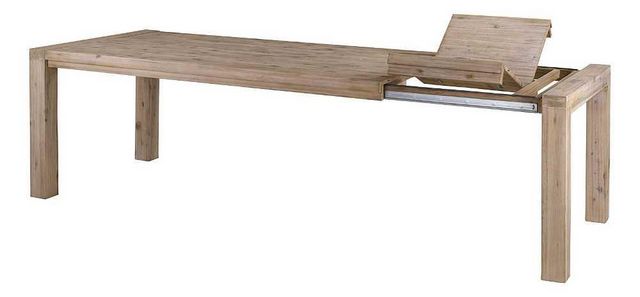 MOOVIIN - Rectangular dining table-MOOVIIN-Table 200cm en acacia nevada avec allonge 50cm